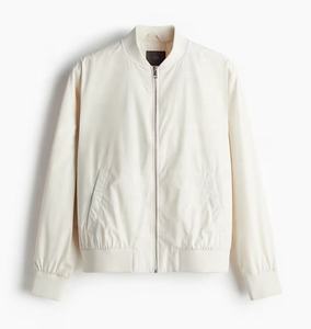 Custom Plus Size Men's Baseball Bomber <b>Jacket</b> Winter Private Label Logo Embroidery <b>Thin</b> Canvas High Street <b>Waterproof</b> Reversible - Product Image 2