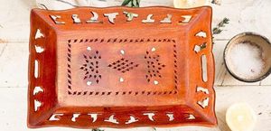 Juego de Bandejas de Servir de Madera Hechas a Mano, Estilo Rústico, para Desayuno, Café, Té, Decorativas para Otomana, Cocina, Comedor, Decoración del Hogar, Regalo - Product Image 5