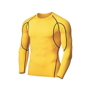 Maillot de compression haute qualité pour hommes, séchage rapide, en Spandex, pour MMA, BJJ, entraînement en salle de sport, manches longues, vente en gros - Product Image 1