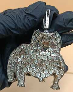 Colgante de Bulldog Personalizado con Incrustaciones de Diamantes, Estilo Hip Hop, Plata 925, Colgante de Animal de Moda con Moissanita VVS Personalizada para Regalos - Product Image 4