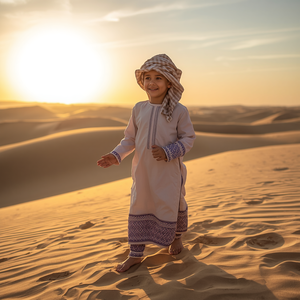 Arabic Style Boys Kids <b>Thobe</b> Traditional Long Sleeve Jubba Robe Comfortable Cotton Children’s Modest Wear with OEM Customization - Product Image 1