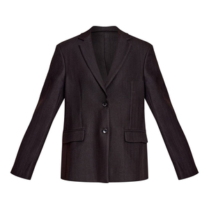 Blazer surdimensionné à simple boutonnage pour femme, style bureau, en sergé noir grec, collection automne 2026, vente en gros - Product Image 4