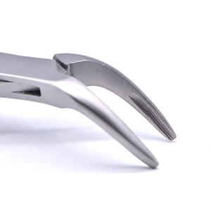 Dental Tooth Extraction Forcep for Root Fragment Minimally Invasive Curved Design (Mandibular Teeth) Steel by <b>Blush</b> surgical - Product Image 5