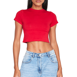 Camisetas Cortas de Algodón para Mujer, Diseño Personalizado, Alta Calidad, Transpirables, Precio Bajo al por Mayor - Product Image 1