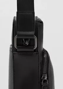 Riñonera de Cuero Genuino Negro Puro de Alta Calidad y Duradera con Cinturón Ajustable, Bolso Bandolera - Product Image 3