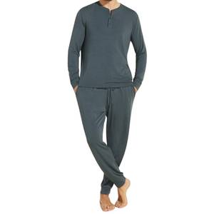 ชุดนอนผู้ชายผ้าฝ้ายเนื้อนุ่มระบายอากาศดี ผลิตแบบ Private Label ชุดนอนถักนิตติ้ง สวมใส่สบาย เหมาะสำหรับพักผ่อน จากผู้ผลิต - Product Image 6