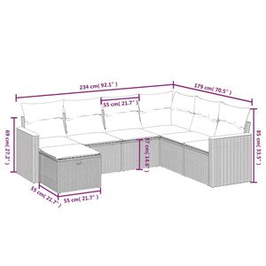 Conjunto de Sofás Modulares Grandes de Ratán PE Gris para Jardín, Colección Premium de Muebles Modulares para Exteriores - Product Image 3