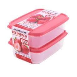 Récipient de stockage des aliments rose Fit-In 600 2P - Product Image 1