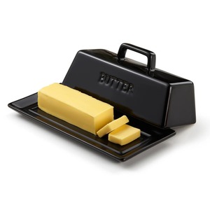 Black Metal Butter Dish Stylish Butter <b>Storage</b> <b>Container</b> Used For Enhancing Modern <b>Kitchen</b> Decor And Daily <b>Kitchen</b> <b>Storage</b> Use - Product Image 1