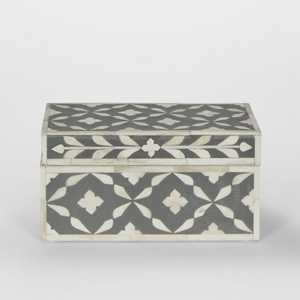 Boîte à bijoux de haute qualité artisanale indienne de luxe à la main en incrustation d'os couleur personnalisée pour les femmes à bas prix - Product Image 1