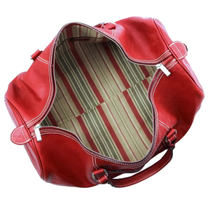 Bolsa de lona de cuero genuino en oferta, diseño personalizado, gran capacidad, para deportes, viajes, gimnasio, unisex, con calidad duradera. - Product Image 3