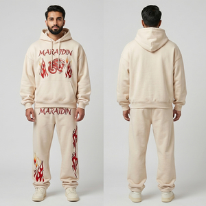 Survêtement de sport personnalisé pour hommes, ensemble de jogging vierge, vente en gros, confortable et respirant, survêtement à capuche pour hommes - Product Image 1