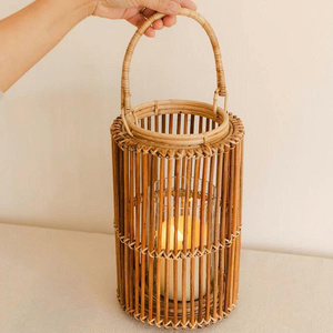 Natural Rattan Lantern Eco Friendly Decorative <b>Lighting</b> Rustic Boho Home Decor Indoor Outdoor Hotel Resort <b>Lighting</b> <b>Accessory</b> - Product Image 4