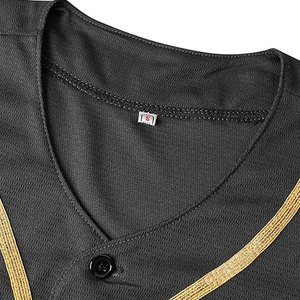 Wholesale Short Sleeve Cheap Blank Baseball Uniforms Embroidery <b>Polyester</b> Color Customize Hip Hop Classic Baseball <b>Shirt</b> - Product Image 4
