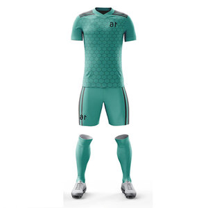 Uniforme de Fútbol Multicolor para Adultos, Conjunto Combinado para Verano y Todas las Temporadas, Ropa de Práctica Transpirable, Camiseta y Pantalones Cortos de Fútbol - Product Image 5