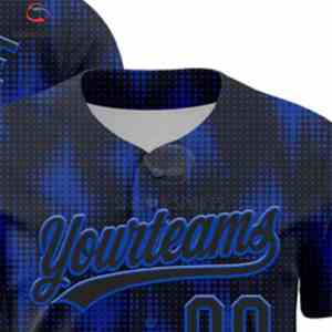 เสื้อเบสบอลแบบคัลเลอร์บล็อก โพลีเอสเตอร์ 100% ลายนูน ระบายอากาศได้ดี คอวี แห้งเร็ว ซับเหงื่อ ติดกระดุม - Product Image 2