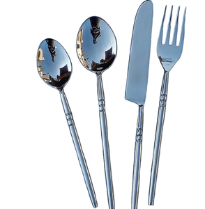 Ensemble de couverts en acier inoxydable 304 forgé et martelé, couteau à steak, fourchette, cuillère, finition miroir, élégant et haut de gamme, pour hôtel et restaurant - Product Image 5