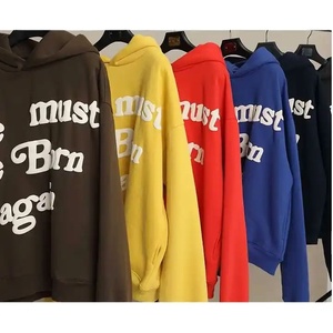 เสื้อฮู้ดสุดหรูแบบยูนิเซ็กซ์เสื้อฮู้ดกันหนาวคอตตอนพิมพ์ลายพัฟ3D ตามสั่งผู้ผลิตกำหนดได้เอง - Product Image 1