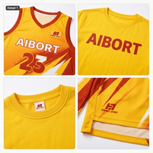 Ensemble d'uniformes de basketball personnalisés sublimés respirants grande taille pour hommes – Maillot athlétique à col en V et short – Tenue d'entraînement d'équipe OEM - Product Image 4