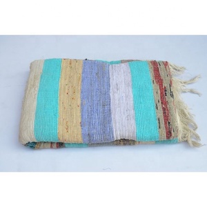 Chindi-alfombra Rectangular ligera hecha a mano, tapete bohemio, colorida, de algodón, para decoración del hogar, Multicolor - Product Image 1