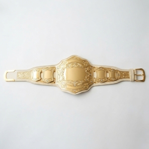 Ceinture de championnat sportif personnalisée, trophée de lutte et de boxe, ceinture de compétition avec plaques métalliques, sangle en cuir, nom personnalisé - Product Image 3