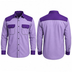 CAT2 Safety <b>Flame</b> Retardant FRC Woven Unisex Welding <b>Shirt</b> 7.5OZ NFPA2112 Pearl Button Cuffs Quick Dry Workwear - Product Image 1