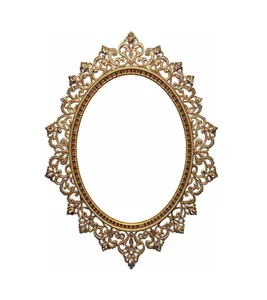 <b>Wooden</b> <b>mirror</b> frame with rich mahogany surface and elegant curves for classic bedrooms or sophisticated office decor - Product Image 5
