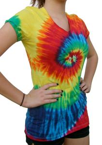 Tie Dye Print Camiseta de manga corta para mujer - Product Image 2