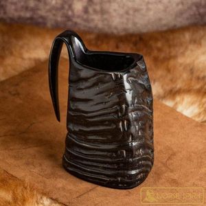 Taza Vikinga Hecha a Mano con Cuerno de Búfalo |   Jarra de Cuerno Natural |   Vajilla Medieval Rústica |   Regalo Premium para Hombres, Amantes de la Cerveza y la Sidra. - Product Image 5