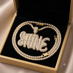 Pendentif en argent 925 avec moissanite taille brillant, plaqué rhodium, collier personnalisé avec initiale ou nom, style bling hip-hop unisexe - Product Image 3