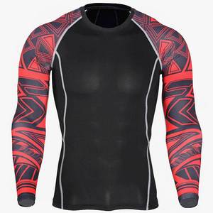 Maillots de sport personnalisés en gros pour Jiu Jitsu, Fitness, Natation, MMA, BJJ, Rashguard, Rash Vest, à manches courtes imprimées pour hommes - Product Image 2