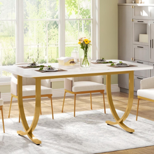 New Design Modern Metal Dining Table With <b>Marble</b> <b>Top</b> Luxury Gold Plated Dining Dining - Product Image 5