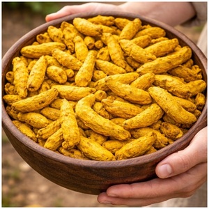 Cúrcuma Salem Naturalmente Cosechada en Rodajas, Alta en Curcumina, Raíz de Cúrcuma Entera Natural, Proveedor de Exportación - Product Image 1