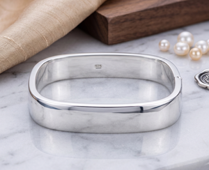 Memoria Jewels Trendy Elegant Square Shape 925 <b>Solid</b> Sterling <b>Silver</b> Cuff <b>Bracelet</b> Women's Fine Jewelry Birthday Party Gifts - Product Image 5