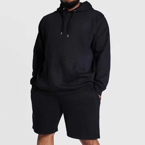2026 New Arrival Winter Men's Unisex Hoodie and Shorts <b>Set</b> with Custom Logo Fleece Fabric Quick Dry - Product Image 4