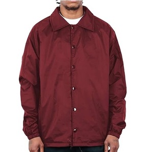 Veste de coach pour homme en toile enduite de qualité supérieure, unie, épaisse, personnalisée, anti-plis, coupe-vent, respirante, réversible, à capuche - Product Image 1