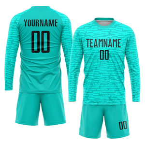 High Quality Custom Sublimated Lightweight Quick Dry Breathable Four-way Stretch <b>Soccer</b> Jersey Set Short Green Custom Logo Print - Product Image 4