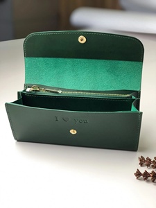 Cartera impermeable Vintage de cuero genuino largo para mujer, regalo con logotipo de Color personalizable para el Día de San Valentín, Navidad, madre - Product Image 6