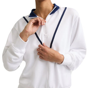 Sudadera Personalizable Premium de Peso Medio con Cuello Alto y Cierre de 1/4 para Mujer, Mezcla de Algodón, Estilo Casual y Relajado para Invierno - Product Image 4