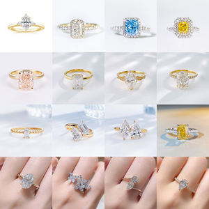 Bague en or massif 18 carats avec diamant de laboratoire taille brillant rond, couleur D, certifiée IGI – Bijou tendance pour femme, idéal pour fiançailles et mariage - Product Image 4