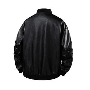 High Quality Custom <b>Winter</b> Long Sleeves Stand Front Motorcycle Men's Leather <b>Jacket</b> OEM <b>Waterproof</b> Breathable Fashion Wholesale - Product Image 4