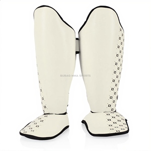 Protections de tibia et coussinets d'entraînement Muay Thai en cuir PU pour la protection MMA et de boxe - Product Image 3