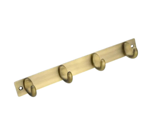 Perchero Metálico de Pared con 5 Ganchos Dobles, Acabado en Latón, Perchero Resistente para Ropa, Sombreros, Bolsos, Toallas y Llaves - Product Image 2