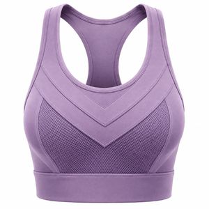 Women's Navy <b>Blue</b> Racerback Sports <b>Bra</b> High Support Seamless Breathable Mesh Panels Quick Dry Eco-Friendly Lightweight Yoga - Product Image 4