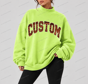 เสื้อสเวตเชิ้ตคอเต่าผู้หญิงคุณภาพพรีเมียม 340GSM สีพื้น ดีไซน์สวย ปักลายได้ตามสั่ง เหมาะสำหรับใส่ในฤดูหนาว - Product Image 1