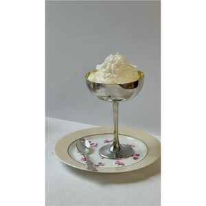 Modern Silver Metal Stemmed Ice Cream Cup Luxury Stainless Steel Dessert Bowl Elegant Sundae Pedestal Dish for Bar Restaurant - Product Image 5