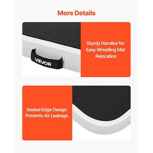 Tapis de lutte gonflable en PVC 13x13 pi pour la maison, la gym, l'exercice, cercles d'entraînement pliables épais de 60 cm pour équipement d'arts martiaux - Product Image 6