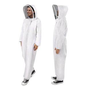 Overol Protector Transpirable Blanco con Capucha, Costuras Soldadas, Corte Regular, Ropa de Seguridad para Laboratorio, Traje de Nivel D - Product Image 1