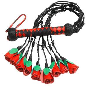 Flogger de Piel de Oveja Suave con Hebilla de Acero y 2.5cm de Ancho para Juego Sensorial con Cuerdas Flexibles y Ligeras - Product Image 1