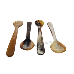 100% ensemble de cuillères en corne de buffle comprenant des cuillères à soupe à dessert en corne de vache pour thé/café et petit-déjeuner par BLOSSOM CRAFT INDIA - Product Image 4
